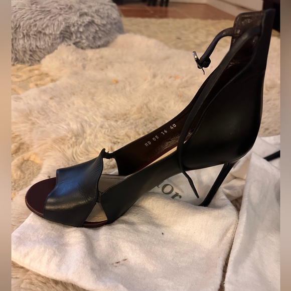 Dior black leather heels, size 9. Used - Picture 5 of 5